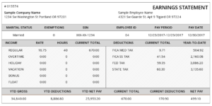 advance sample pay stub – Pay Stubs :: Pay-Stubs.com