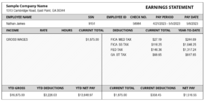 Sample Pay Stubs Template | Generate Pay Stubs | Free Pay Stub Template ...