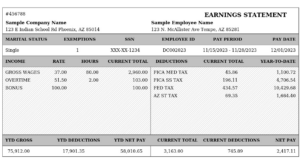 Free Pay Stub Template Generator | Sample Pay Stubs Examples | Generate ...